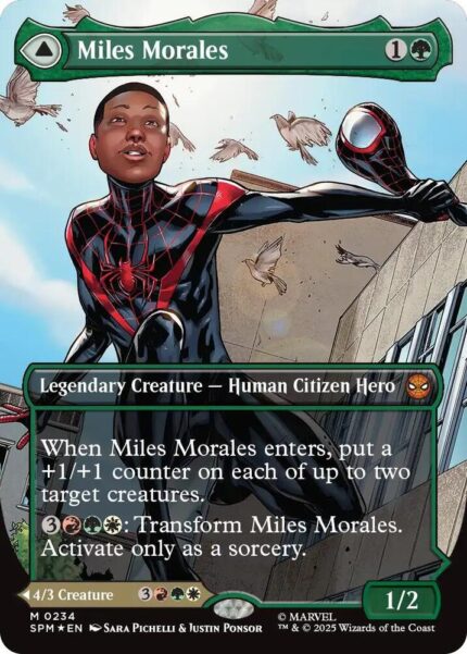 Magic: The Gathering Marvel's Spider-Man Variants Foil: Miles Morales (0234 - Borderless)
