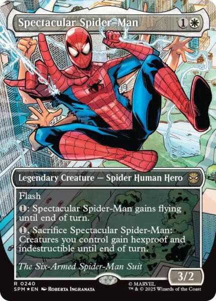 Magic: The Gathering Marvel's Marvel's Spider-Man Variants Foil: Spectacular Spider-Man (0240 - Borderless Textured Foil)